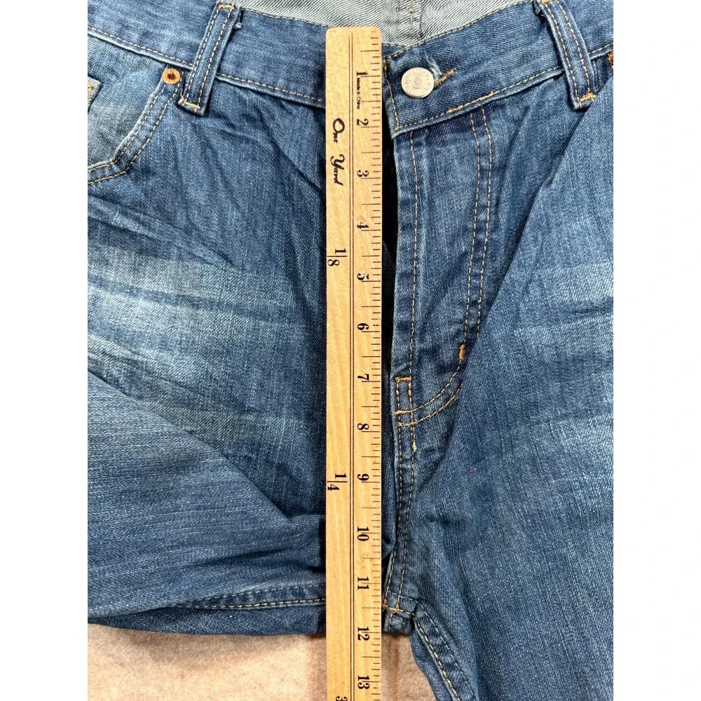 Levi's 501 Jeans Mens 40x34 Blue Denim Straight Leg Button Fly Grunge 501-0000
